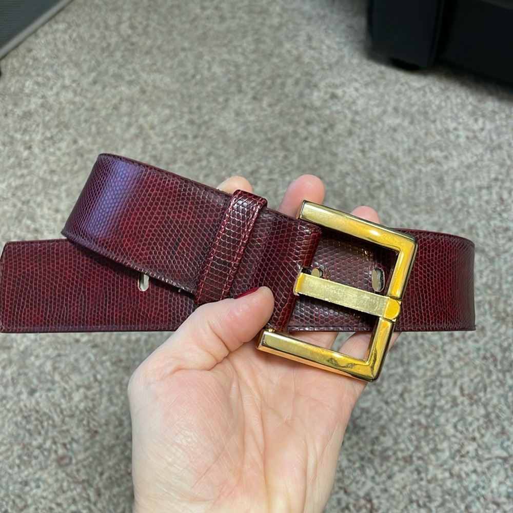 Vintage 90s lizard skin belt